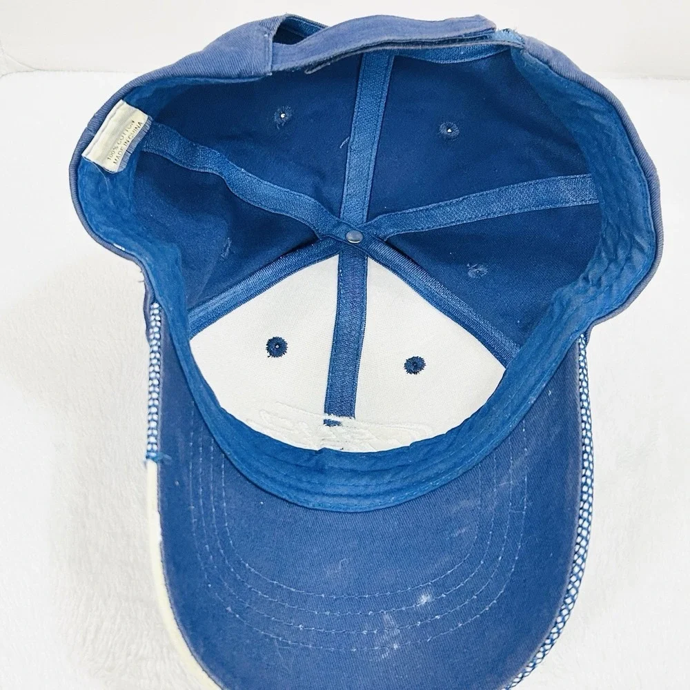 Bud Light Mesh Distressed Hat Cap Adjustable Strapback Blue Outdoors‎ Casual